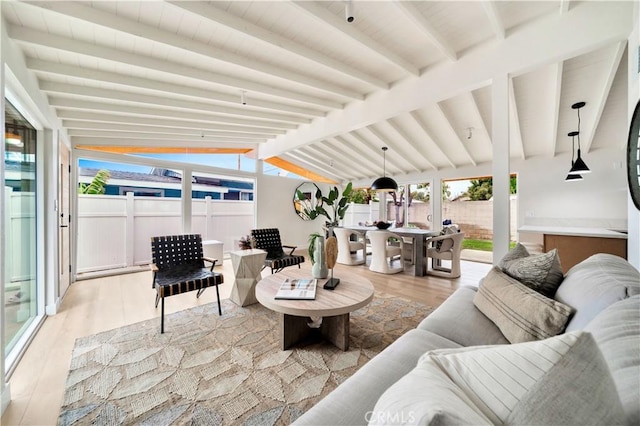 view of patio / terrace featuring an outdoor living space