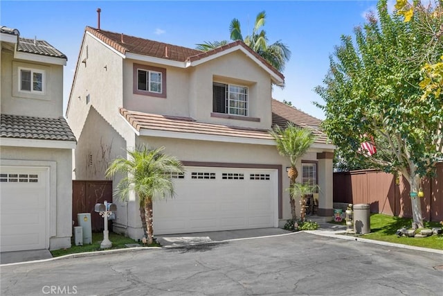 view of front facade with a garage