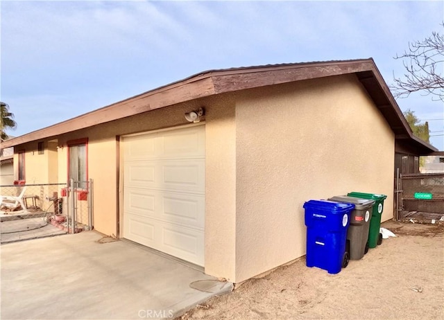 view of home's exterior featuring a garage