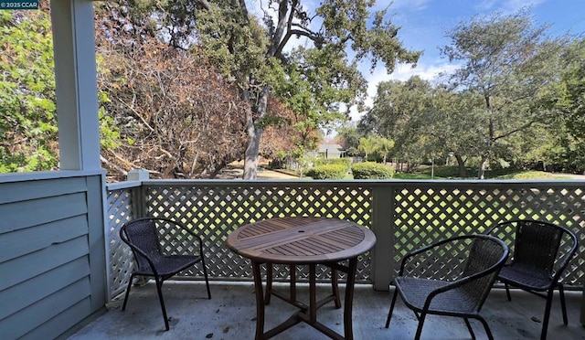 view of balcony