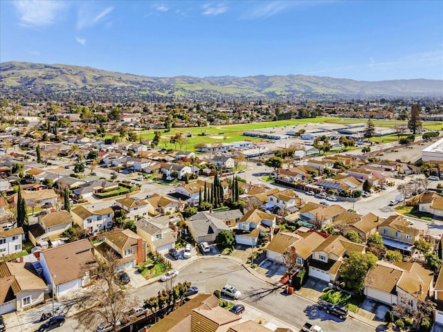 bird's eye view featuring a mountain view