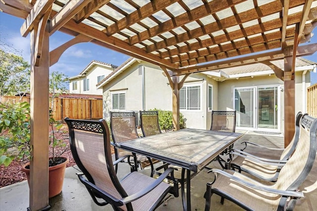 view of patio / terrace with a pergola