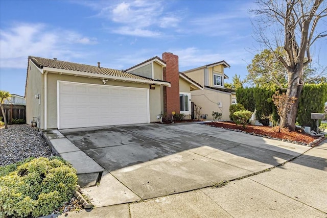 view of front facade featuring a garage