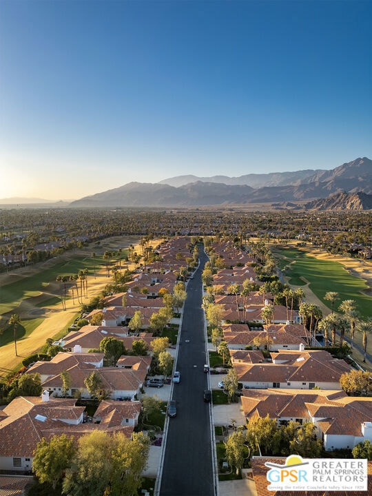 aerial view with a mountain view