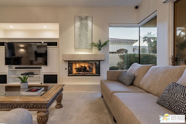 view of carpeted living room