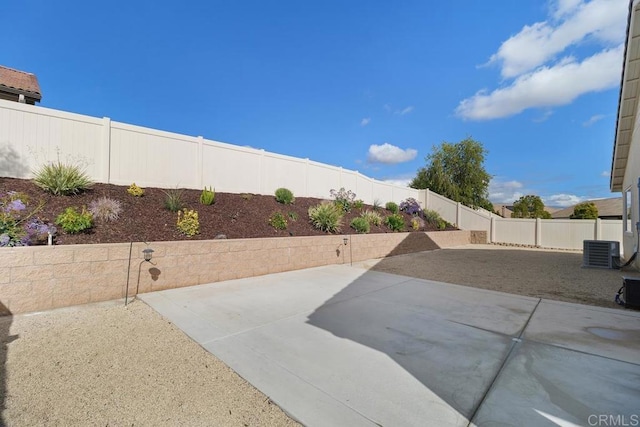 view of patio featuring central AC