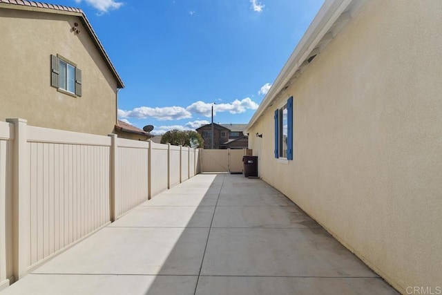 view of home's exterior with a patio area