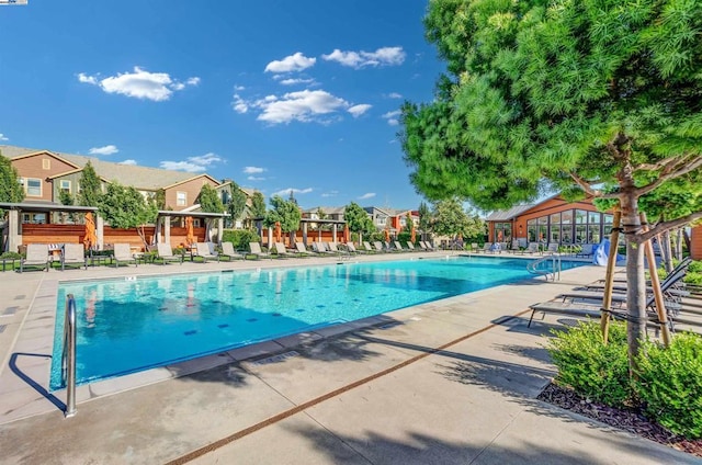 view of pool with a patio