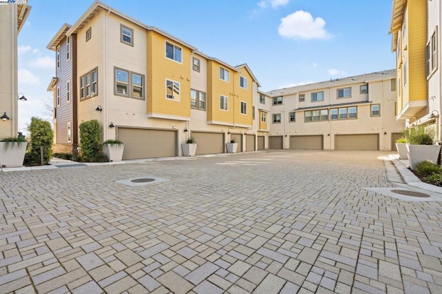 view of property with a garage