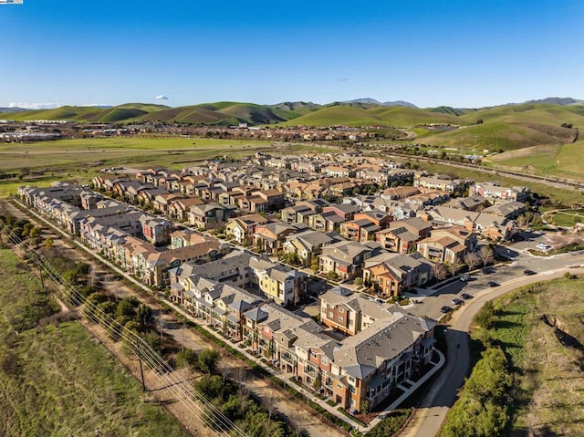 bird's eye view featuring a mountain view