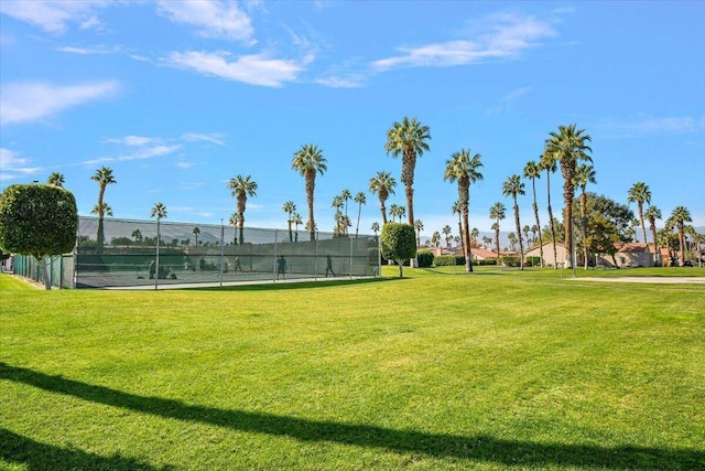 view of home's community featuring a lawn