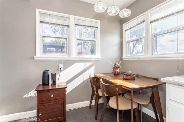 view of dining room