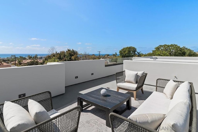 view of patio with an outdoor living space