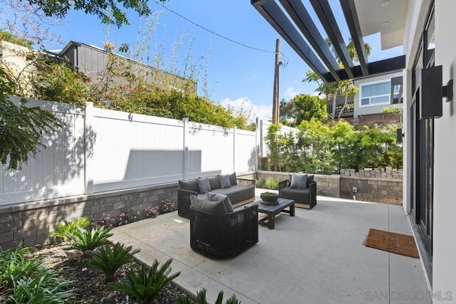 view of patio / terrace featuring outdoor lounge area