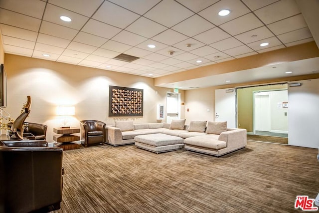 view of carpeted living room