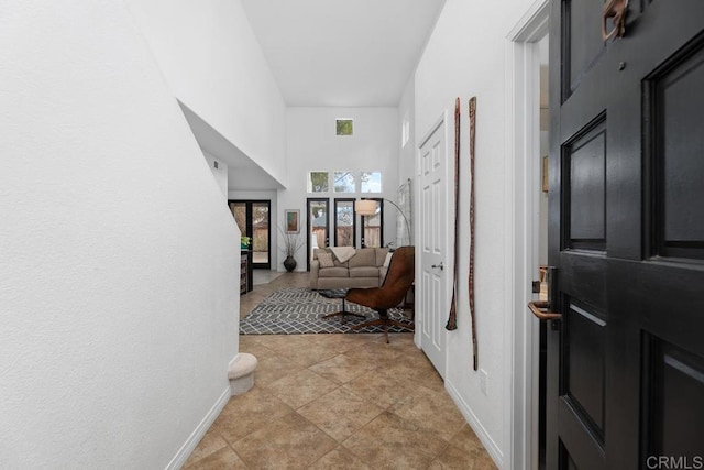 view of tiled foyer entrance