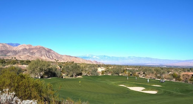 view of property's community with a mountain view