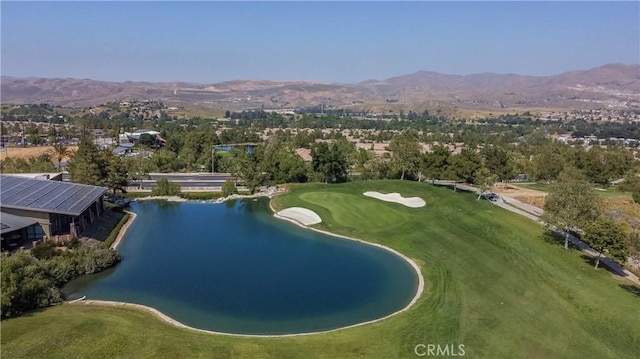 9431 Hughes Dr, Corona, CA 92883 - aerial view with view of golf course and a water and mountain view