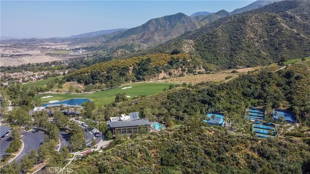 9431 Hughes Dr, Corona, CA 92883 - bird's eye view with view of golf course and a mountain view