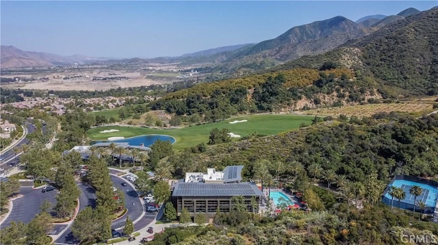 9431 Hughes Dr, Corona, CA 92883 - aerial view with view of golf course and a mountain view