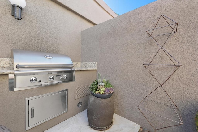 view of patio featuring area for grilling