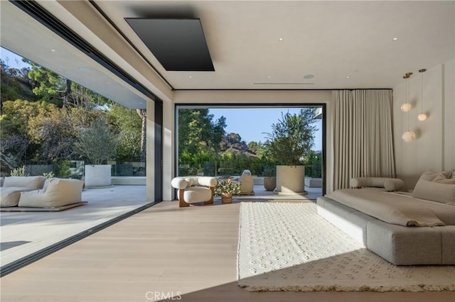 interior space featuring wood finished floors