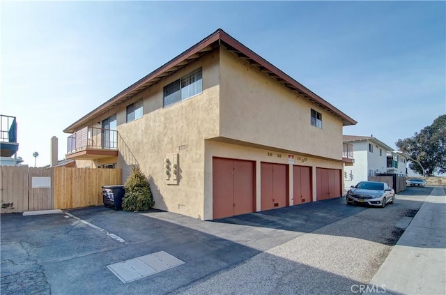 view of home's exterior with a garage