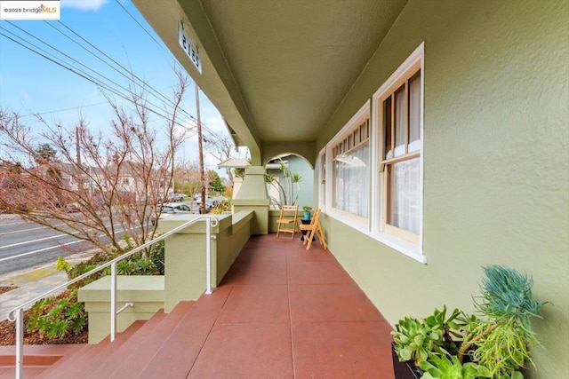 balcony with covered porch