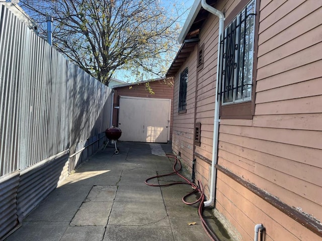 view of home's exterior featuring a patio area