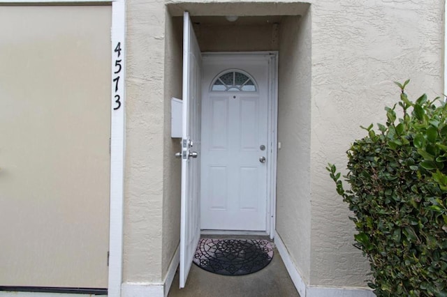 view of doorway to property