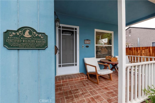 view of doorway to property