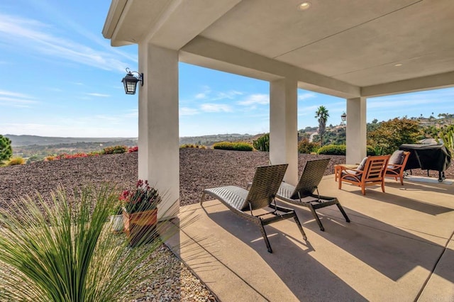 view of patio with grilling area