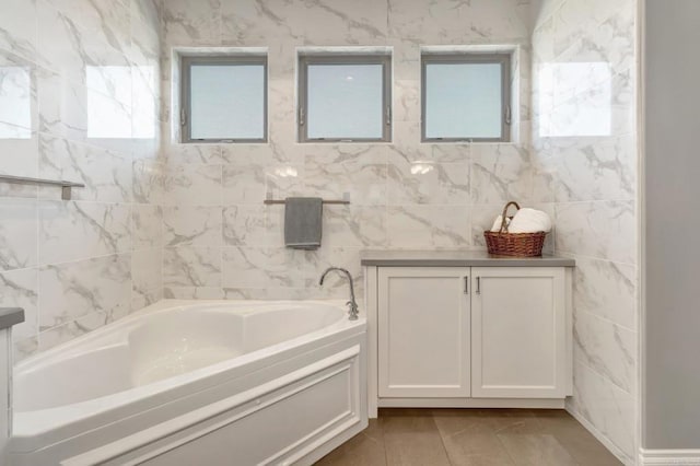 3026 Via Loma, Fallbrook, CA 92028 - full bath featuring a bath, tile patterned floors, and tile walls