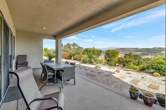 3026 Via Loma, Fallbrook, CA 92028 - view of patio / terrace featuring outdoor dining area and a mountain view