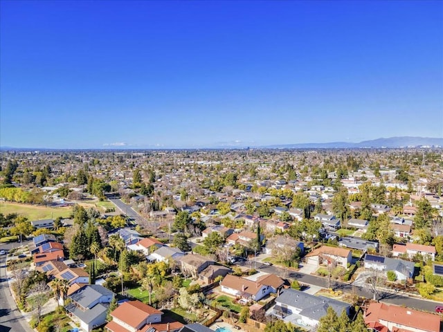 aerial view featuring a mountain view