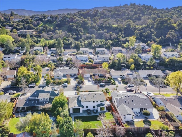 bird's eye view featuring a mountain view