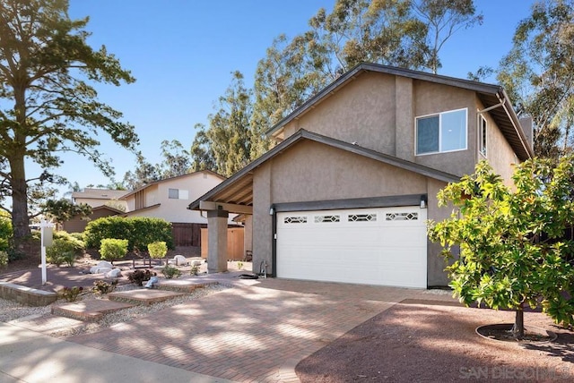 view of front of home featuring a garage