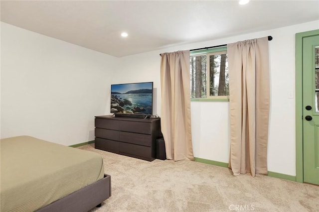 bedroom featuring carpet flooring