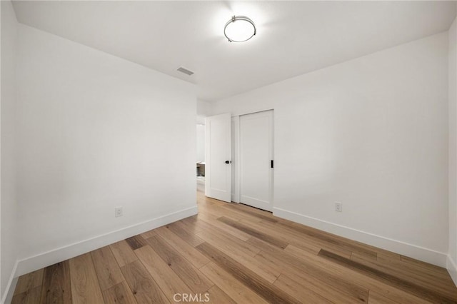 empty room featuring light hardwood / wood-style flooring