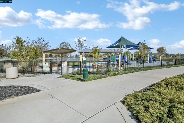 view of community featuring a playground