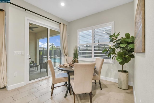 view of dining area