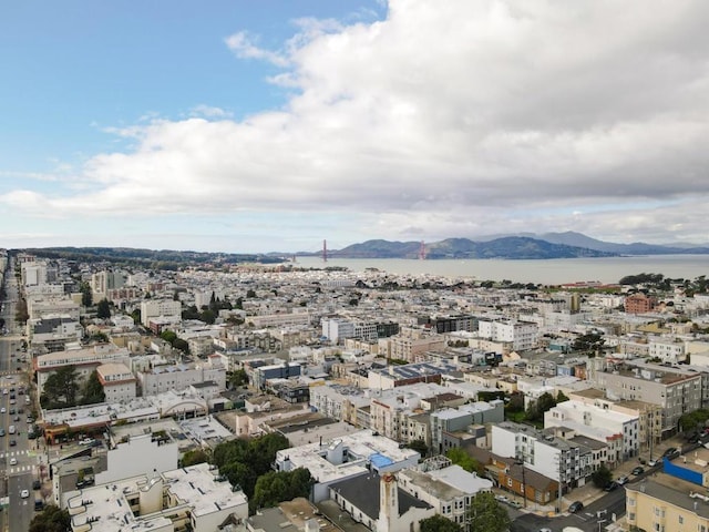 aerial view featuring a mountain view