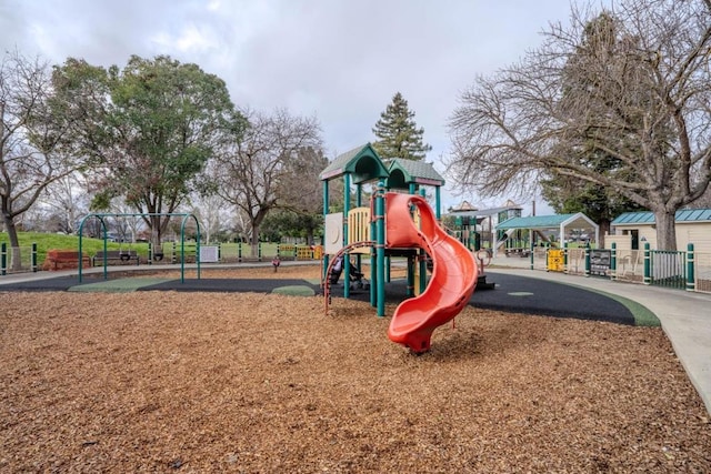 view of jungle gym