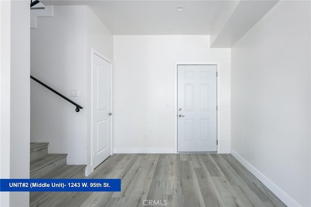 interior space featuring light hardwood / wood-style floors