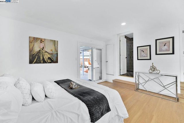 bedroom featuring wood-type flooring