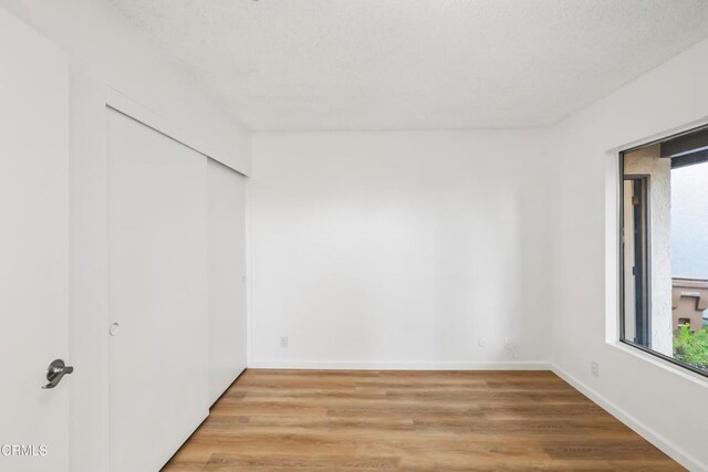 unfurnished room featuring light hardwood / wood-style floors and a wealth of natural light