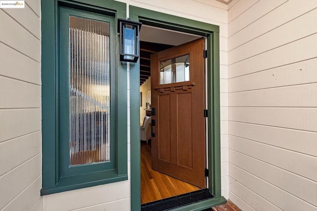 view of doorway to property