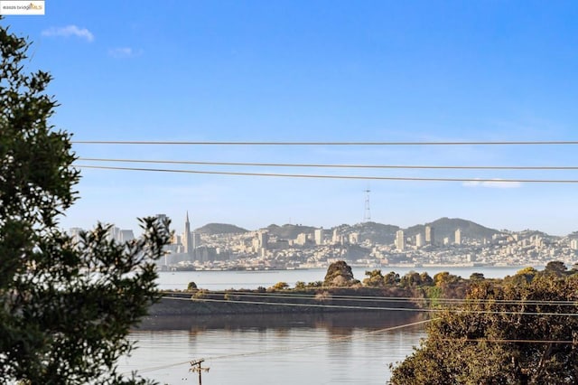 view of water feature featuring a mountain view