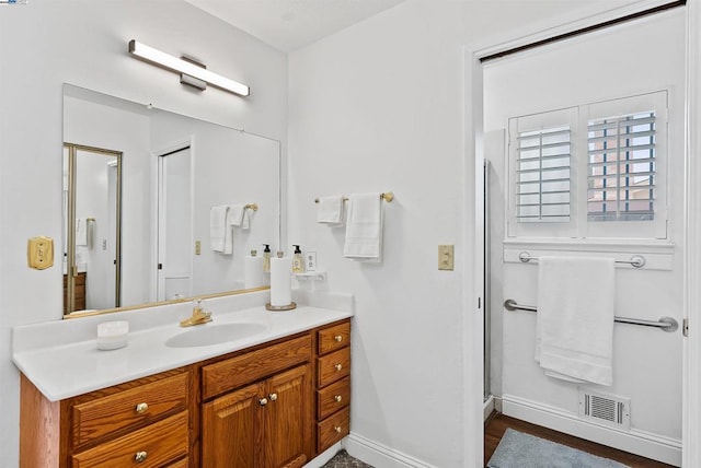 bathroom with vanity