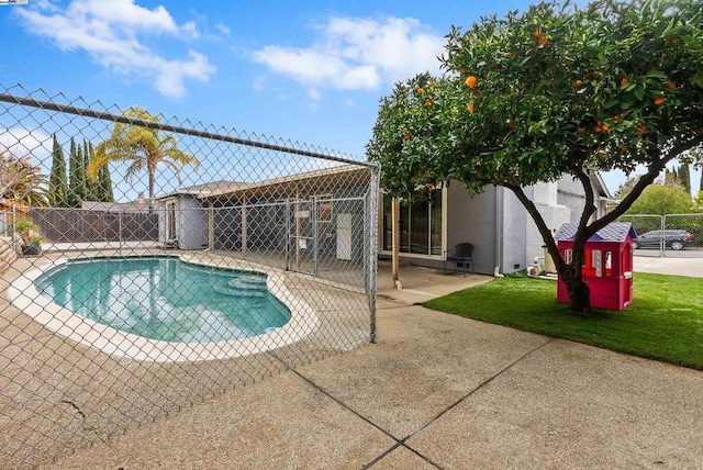 view of pool with a patio area